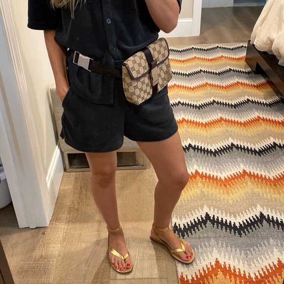 PRICE FIRM** Chic Auth GUCCI Belt Bag- brown - Picture 1 of 14